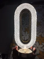 Rechargeable Crystal Table Lamp For Gift Bedroom Living Room Restaurant - Image 2