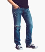 Men Blue Skinny Fit Stretchable Jeans - Image 2