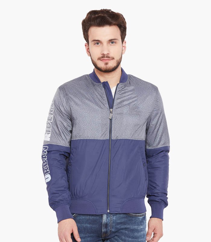 Men-Navy-Blue-Grey-Colour-Jacket-1 Men Navy Blue & Grey Colour Jacket - Image 1